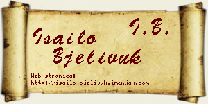 Isailo Bjelivuk vizit kartica